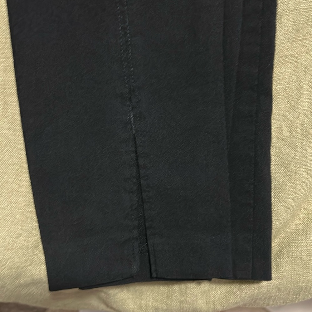Black Split-Hem Pants